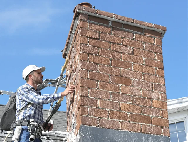 Brickwork for a chimney rebuild by Somers Chimney Sweep in Somers, CT