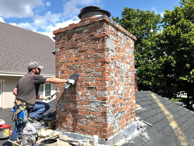 Completed chimney rebuild by Somers Chimney Sweep in Somers, CT