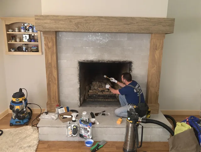 Detailed creosote removal process by Somers Chimney Sweep in Somers, CT