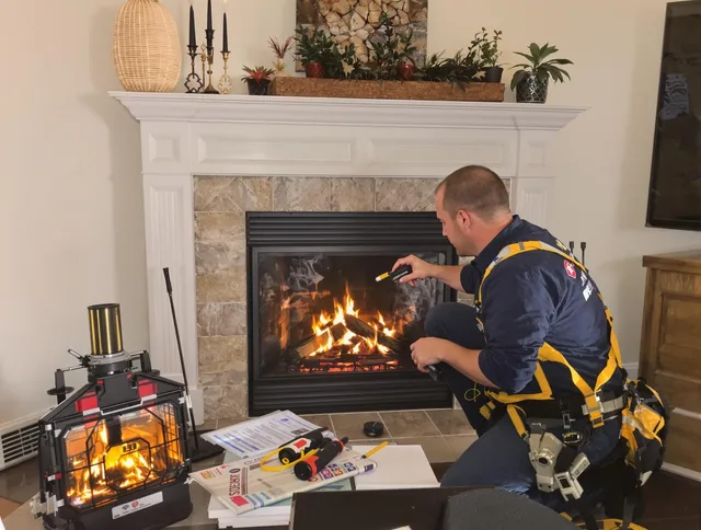 Safety-focused fireplace inspection by Somers Chimney Sweep in Somers, CT