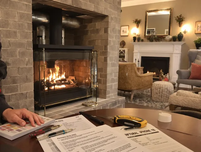 Somers Chimney Sweep verifying fireplace safety measures in Somers, CT